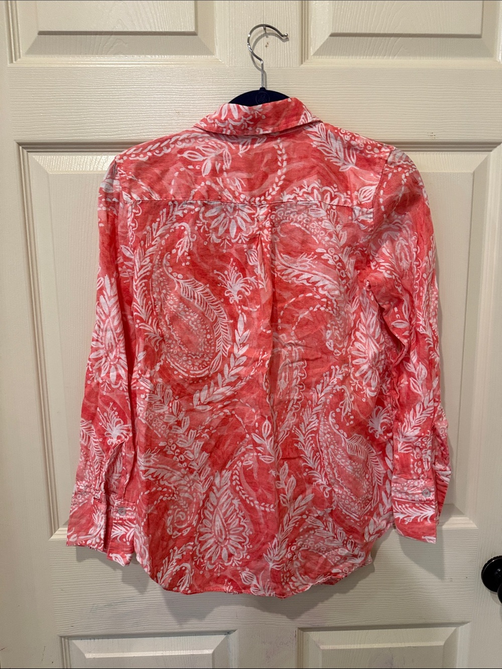 Talbots 100% linen boyfriend button down, XS - Picture 6 of 7